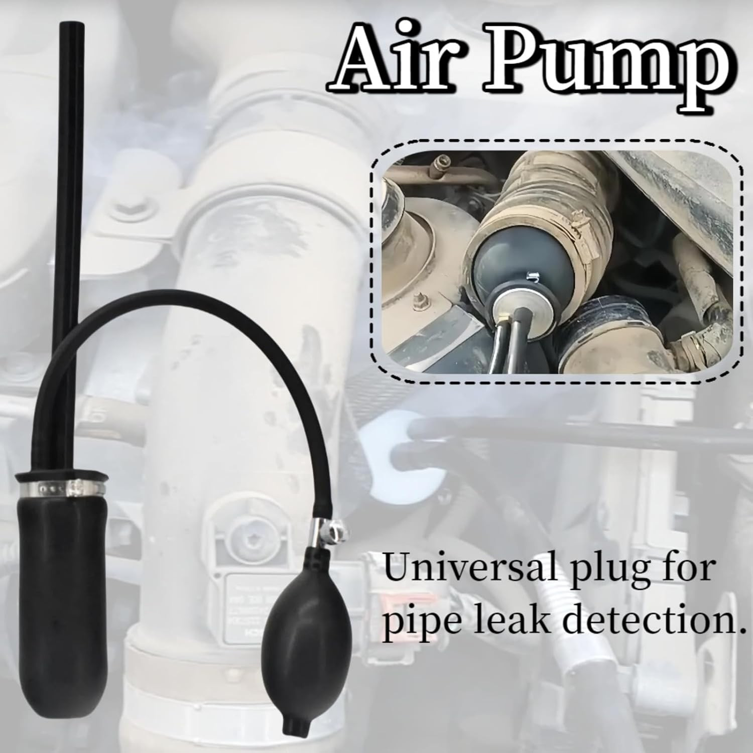 Universal Adapter, Smoke Machine Leak Detector Inflatable Bladder， Intake Bladde
