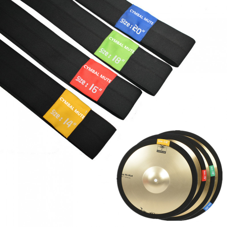 14 16 18 20 Inch Cymbal Mute Circle Ring Drum Set Hi-hat Practice Silencer Pad