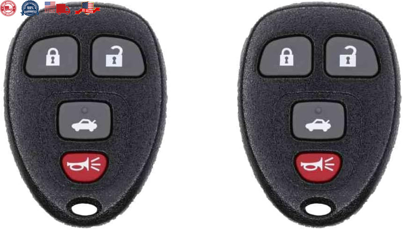 Replacement Keyless Entry Remote for 2007 Saturn Aura - Pack of 2 FCC KOBGT04A