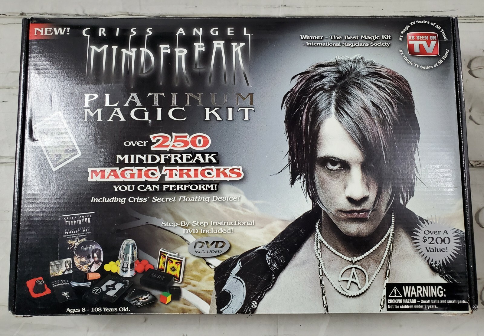 Chris Angel Mindfreak Platinum Magic Kit (Over 350 Mindfreak Magic Tricks) EUC