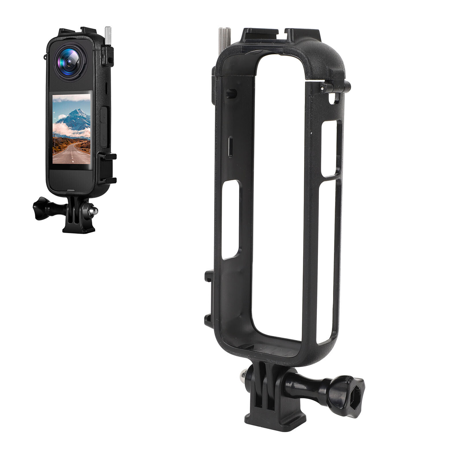 Action Camera Cage Plastic Anti Fall Camera Protective Frame with Cold Shoe