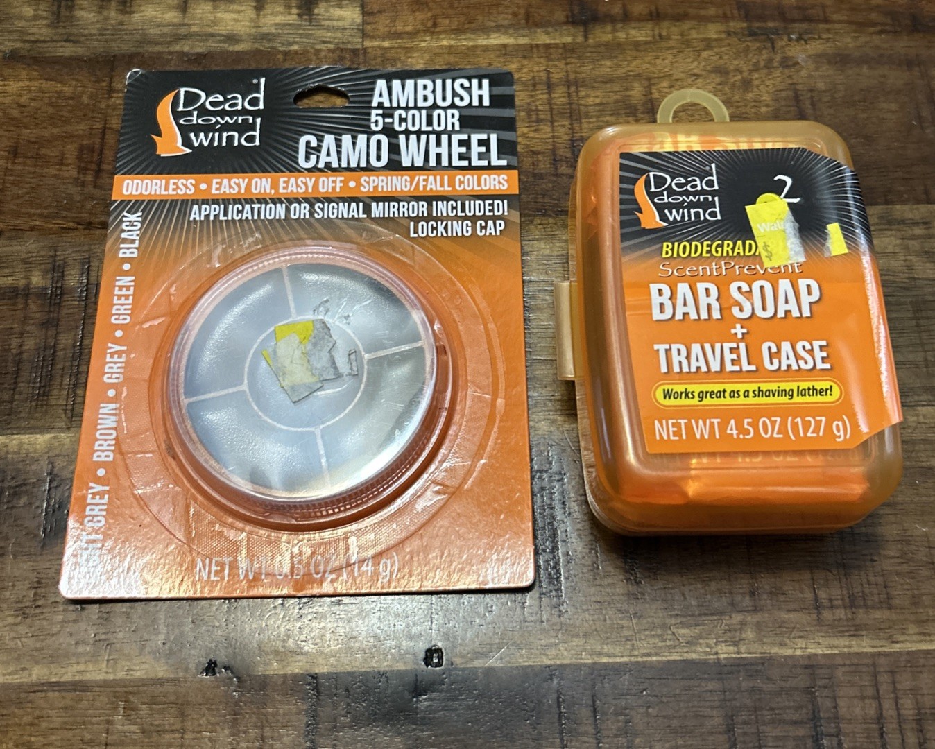 Dead Down Wind Bar Soap With Case And Camo Wheel New