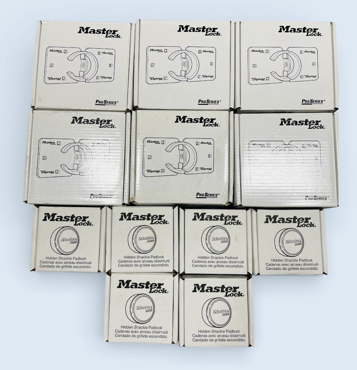 6- Master Lock ProSeries 6271 Hidden Shackle Locks & 770 Hasps - KEYED ALIKE