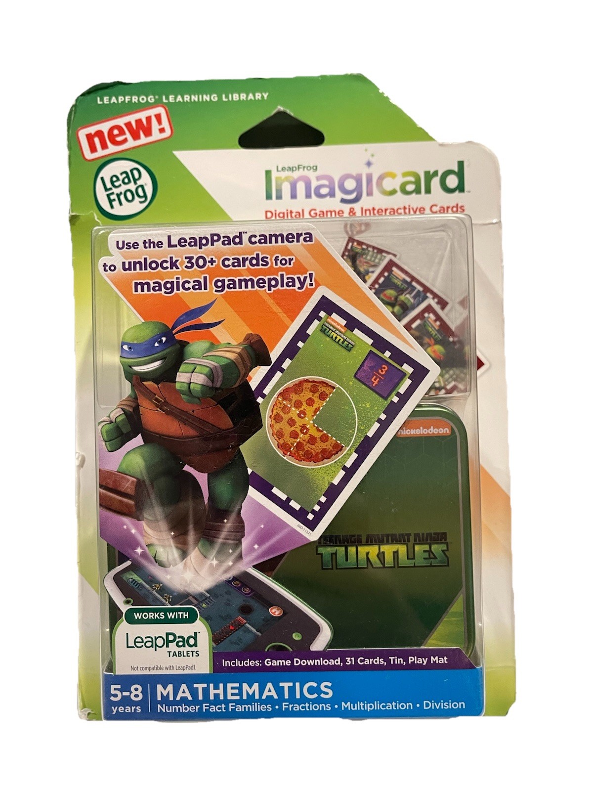 LeapFrog ImagiCard Teenage Mutant Ninja Turtles Learning Game for LeapPad yrs5-8