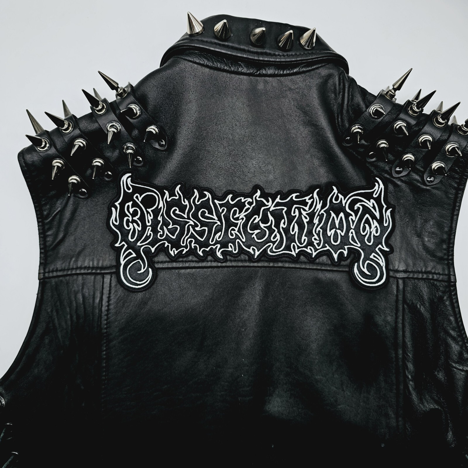 Dissection White Logo EMBROIDERED Back Patch