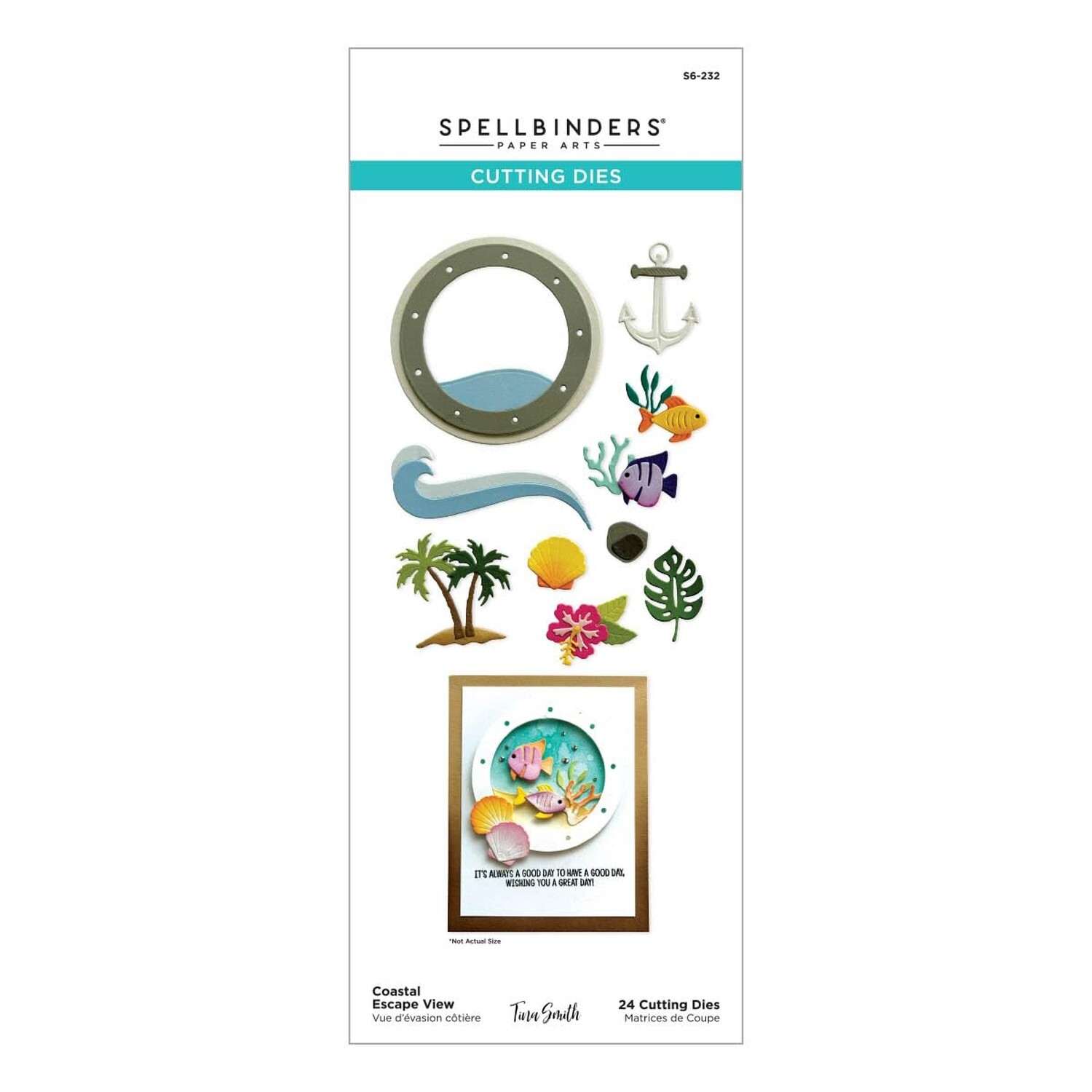 Spellbinders Coastal Escape View Etched Dies, Metal