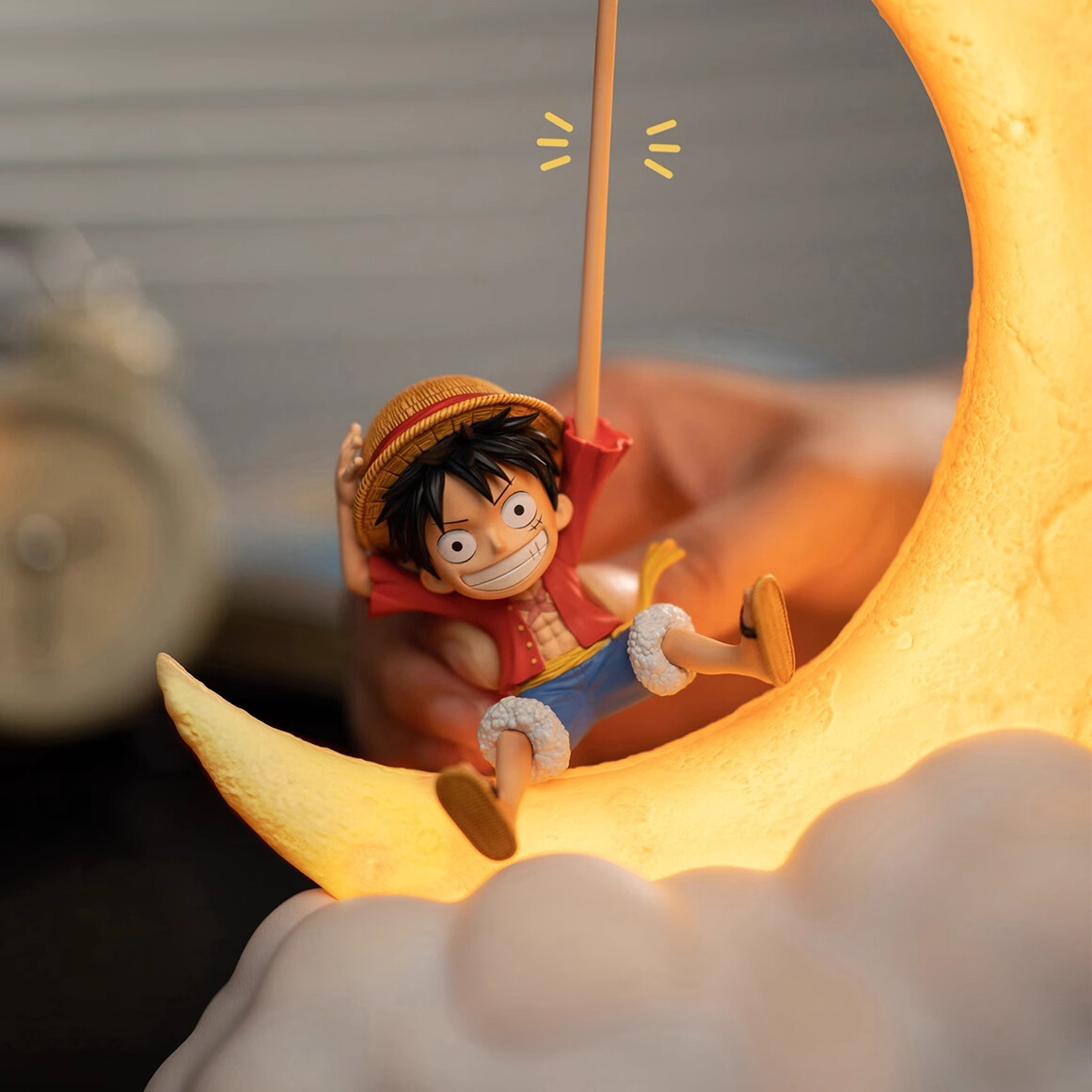 ONE PIECE Official Luffy Night Light Sensor Control Table LED Lamp Doll Toy Gift