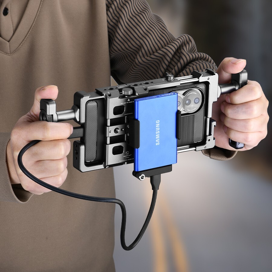 SUNWAYFOTO Mount Bracket Holder for Samsung T5 SSD,Compatible with Camera Cage