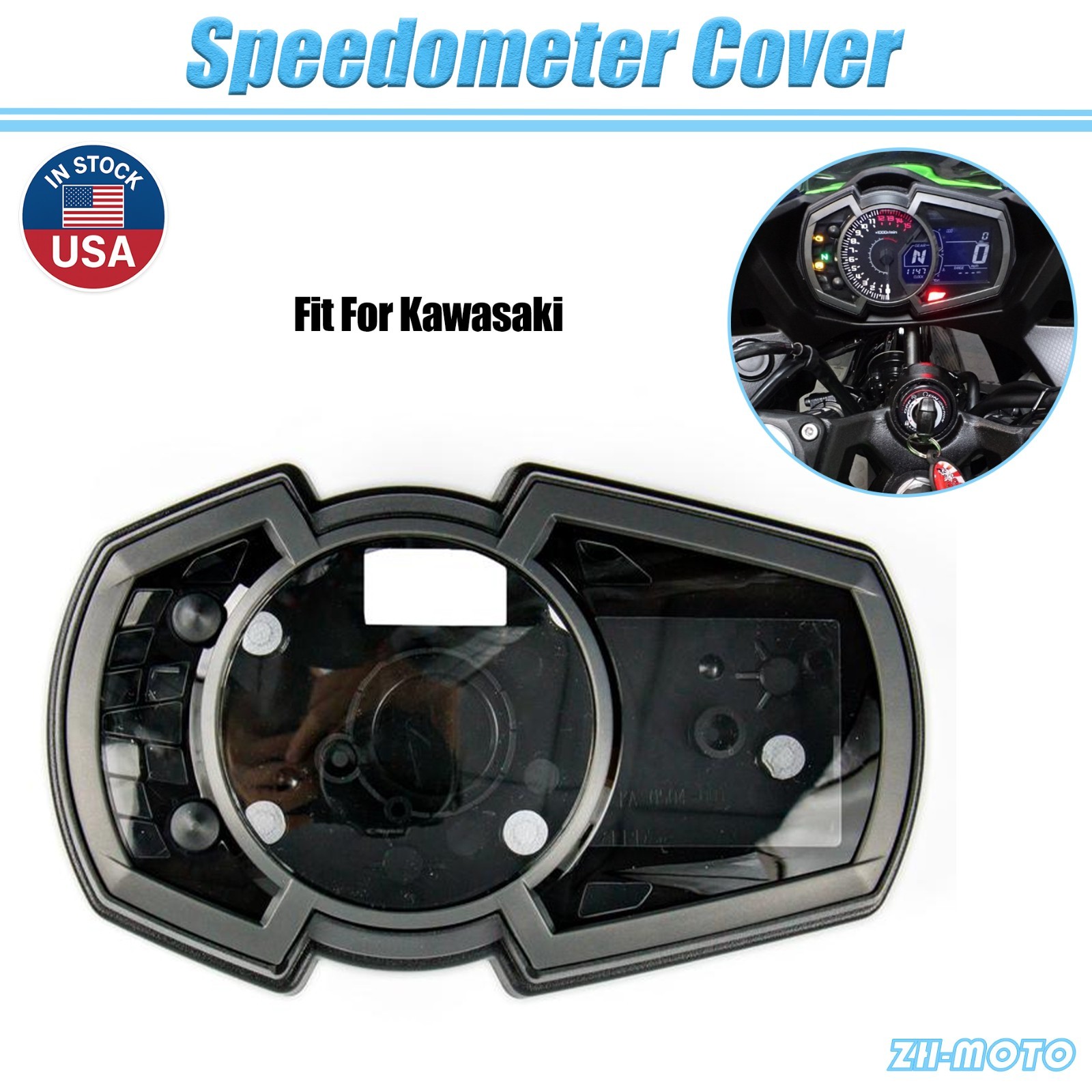 Fit For Ninja 650 ER6F 2017-2019 Speedometer Tachometer Odometer Housing Cover