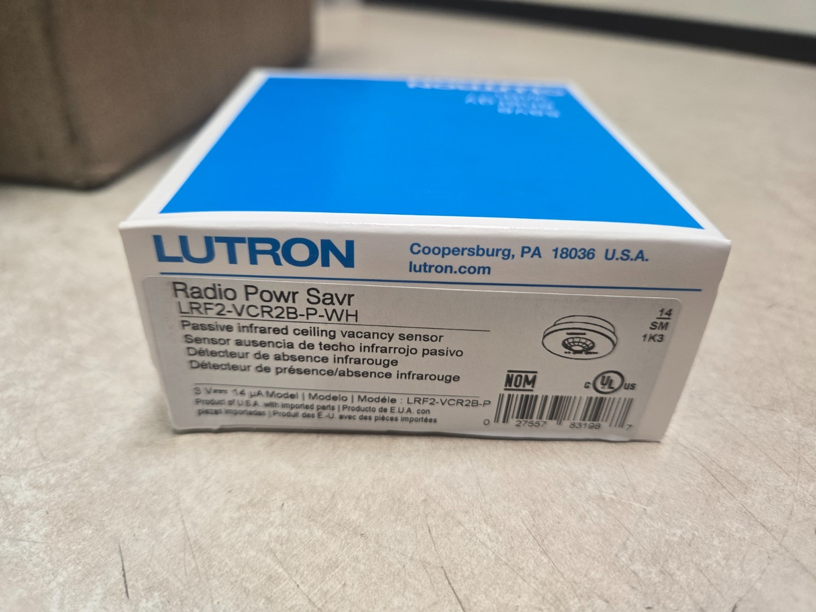 Lutron LRF2-VCR2B-P-WH Radio Powr Savr Wireless Ceiling Vacancy Sensor