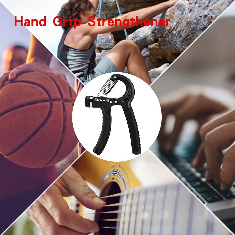Hand Grip Adjustable Trainer Gripper Strengthener Gym Strength Power Exerciser