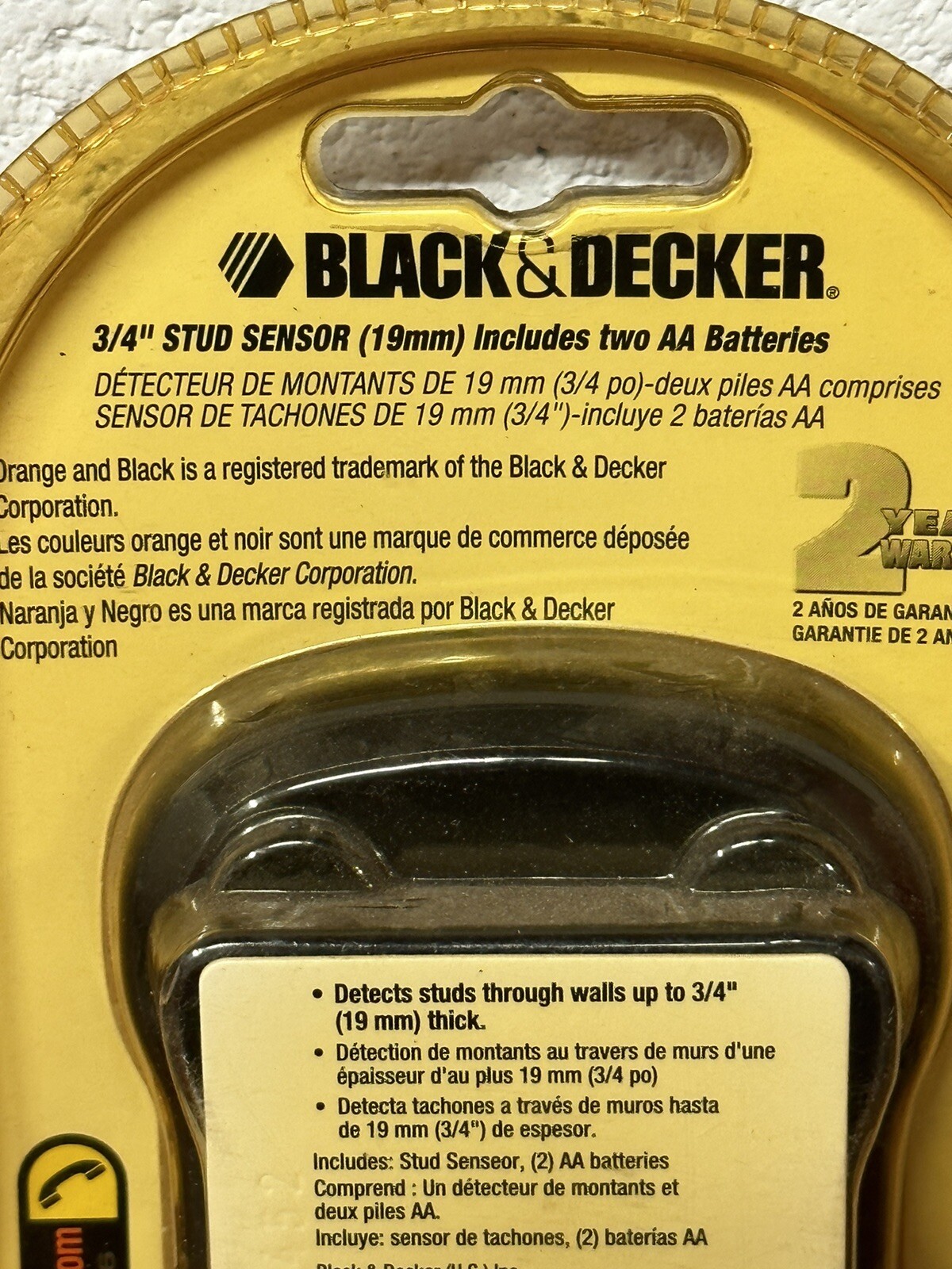 Black & Decker SF100 Stud & Metal Sensor LED Indicators Factory Sealed