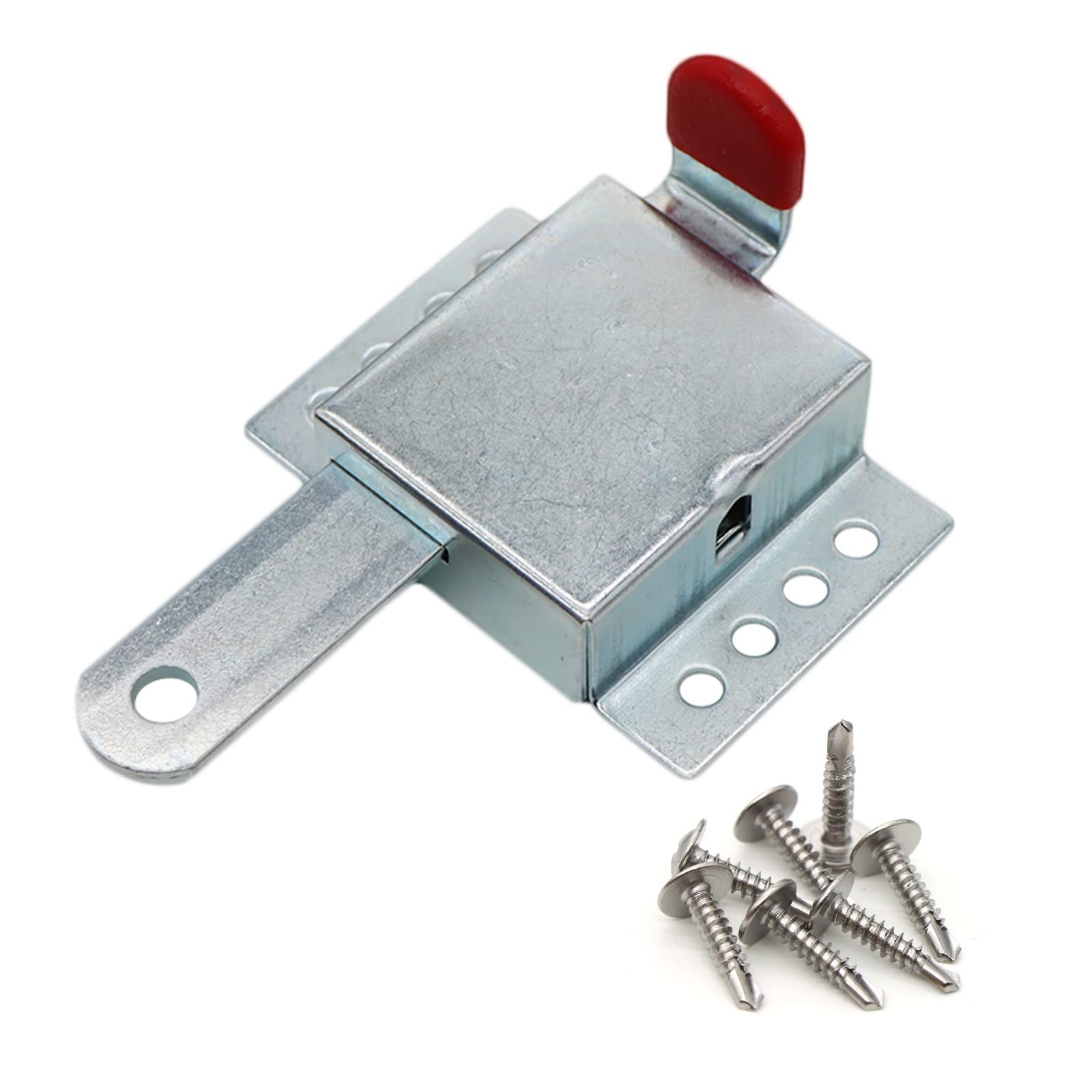 1 Pack Heavy Duty Inside Deadlock, Galvanized Steel Garage Door Slide Lock fo...