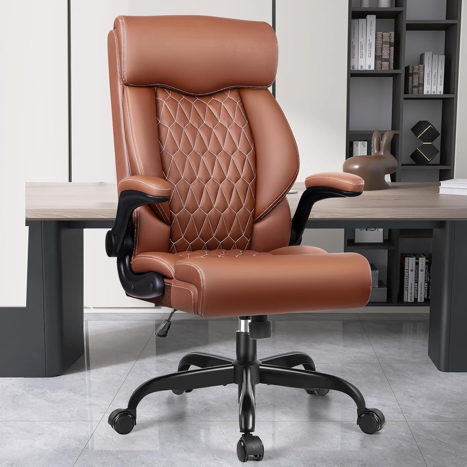 High Back Executive Office Chair - Ergonomic Computer Desk with Rocking Function