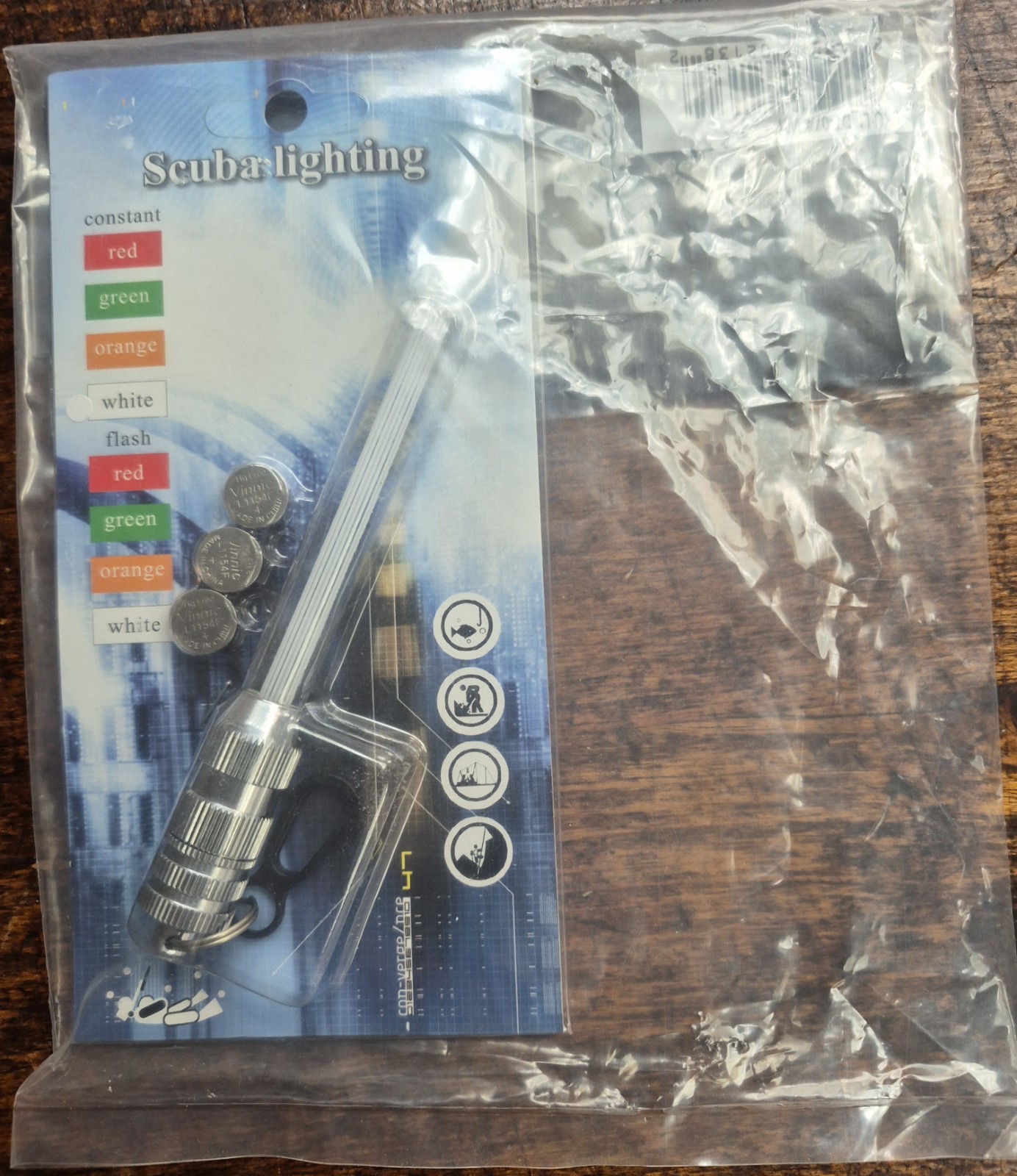 NIGHT DIVE STORM White Bright Light Stick Night Diving incl 3 Batteries SEALED