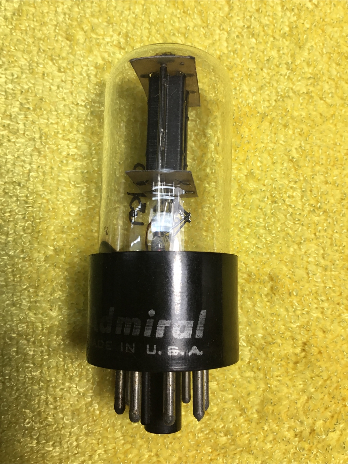 CBS (ADMIRAL) 6SN7GT AUDIO VACUUM TUBE TESTED VINTAGE BLACK PLATES A197.C