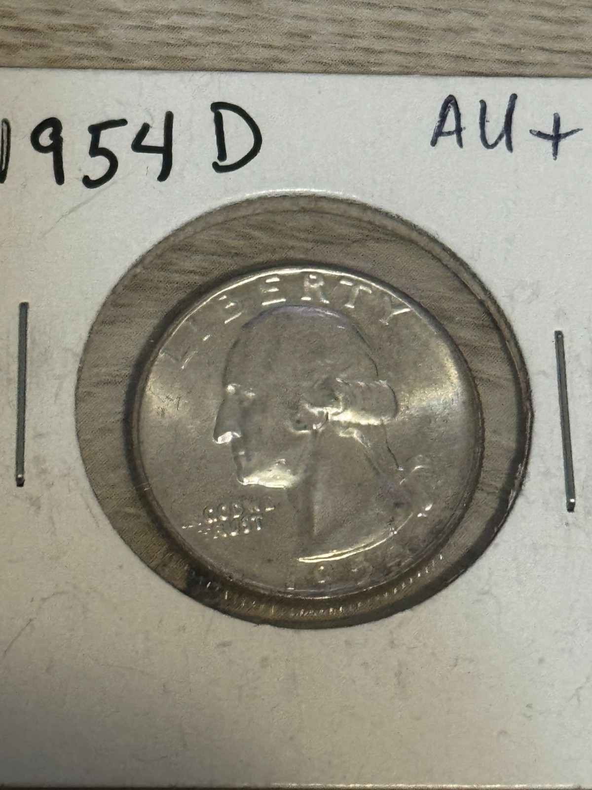 1954 S Washington quarter - beautiful looking AU coin