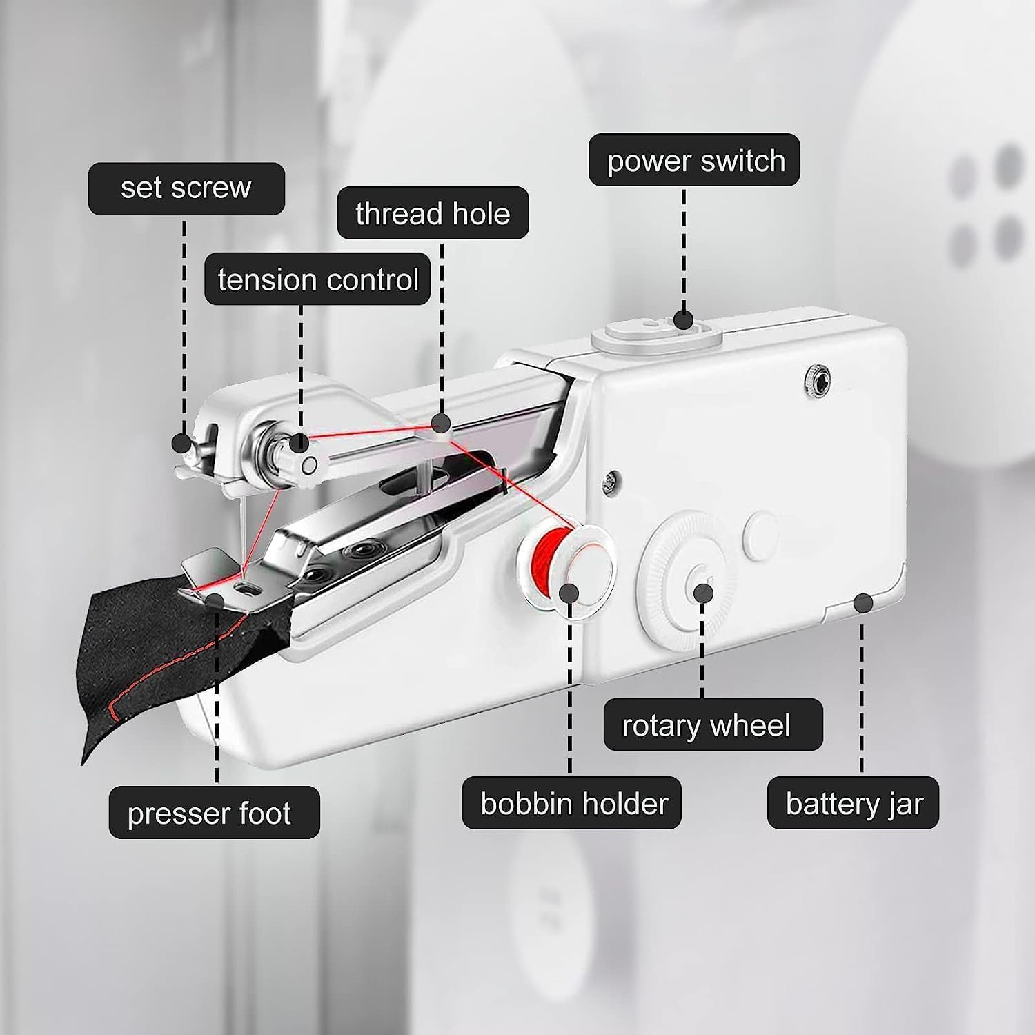Handheld Sewing Machine, Portable & Cordless Mini Sewing Machine for | Beginners