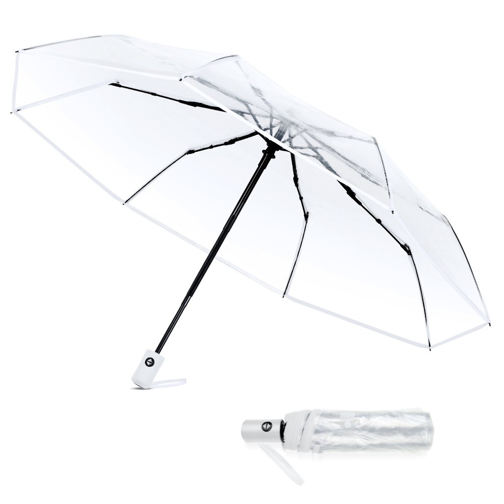 1pc Auto Open Close Umbrella Clear Umbrella Men Women Portable Folding for Rain