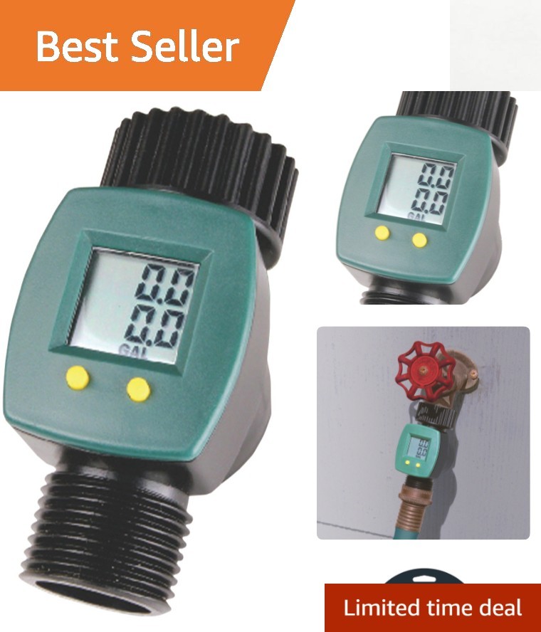 P3 Water Meter - Accurate LCD Flow Measurement Tool for Healthy Gardens