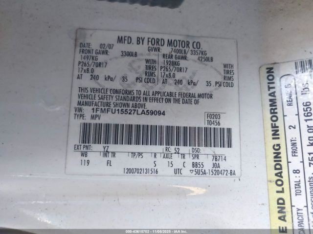 EXPEDITON 2007 Glove Box 4879537