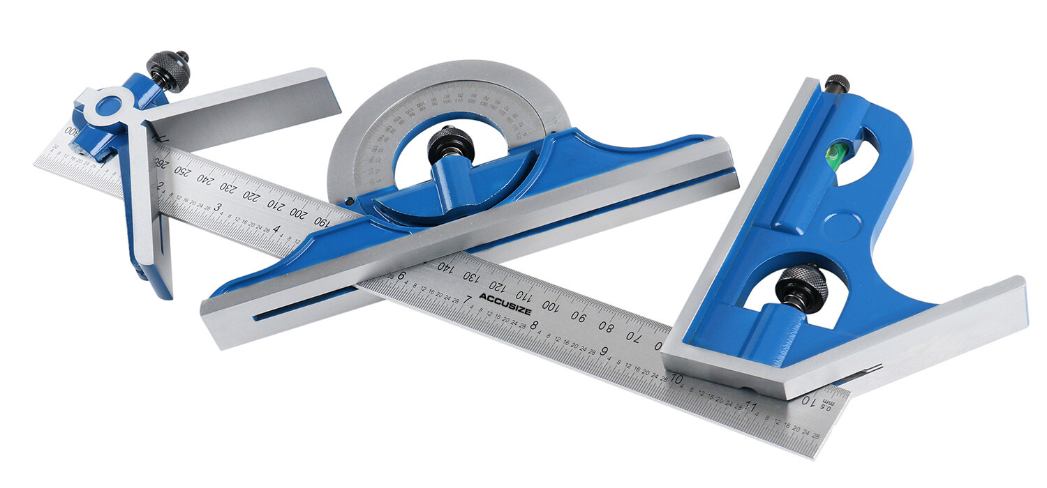 12?/300mm Adjustable Engineers Combination Square Ruler Sets, #0000-8108
