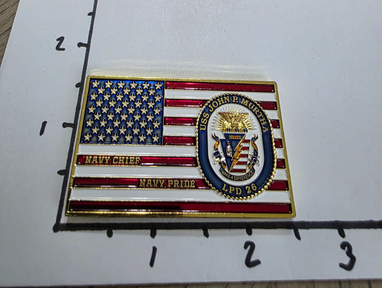 USS JOHN P. MURTHA LPD 26 CHIEF'S MESS CHALLENGE COIN