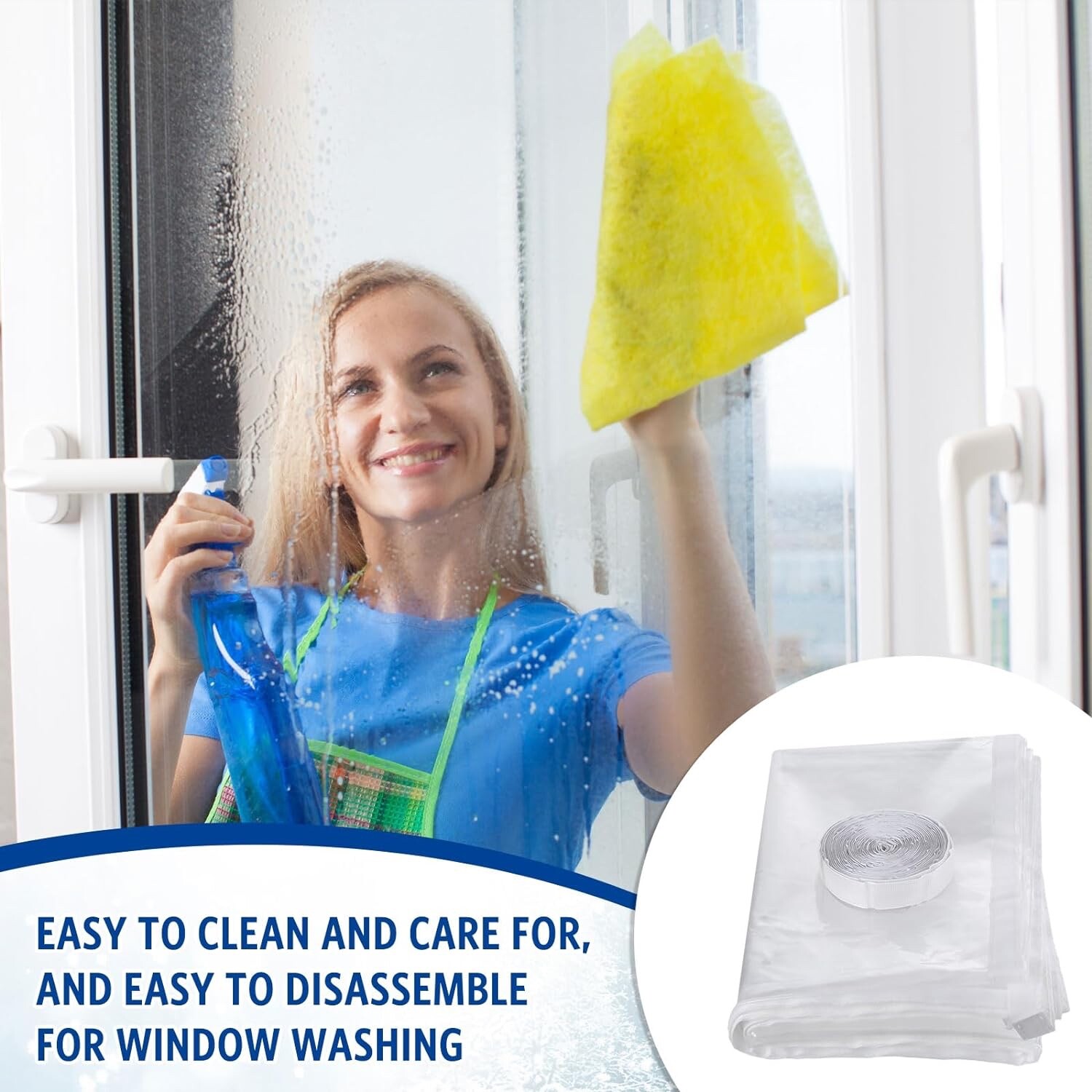 * PANGDA * WINTER WINDOW INSULATION KIT ' 47" X 63" - 6 SHEETS 'WITH HOOK & LOOP