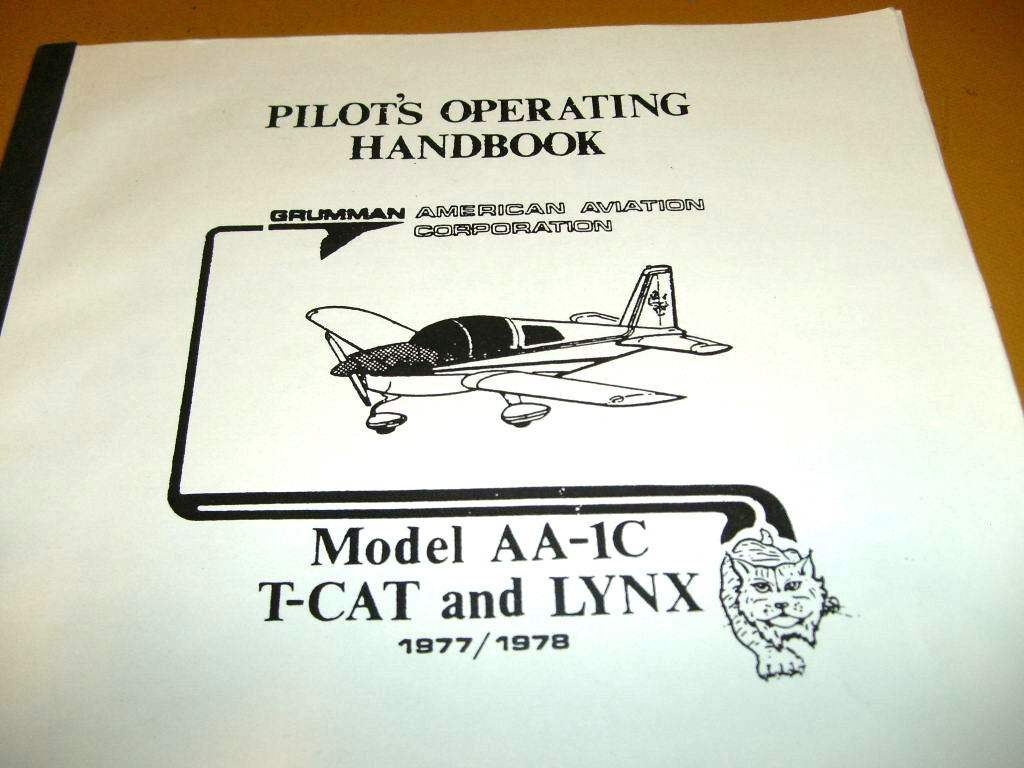 1977-1978 Grumman American AA-1C, T-CAT and LYNX Pilot's Operating Handbook