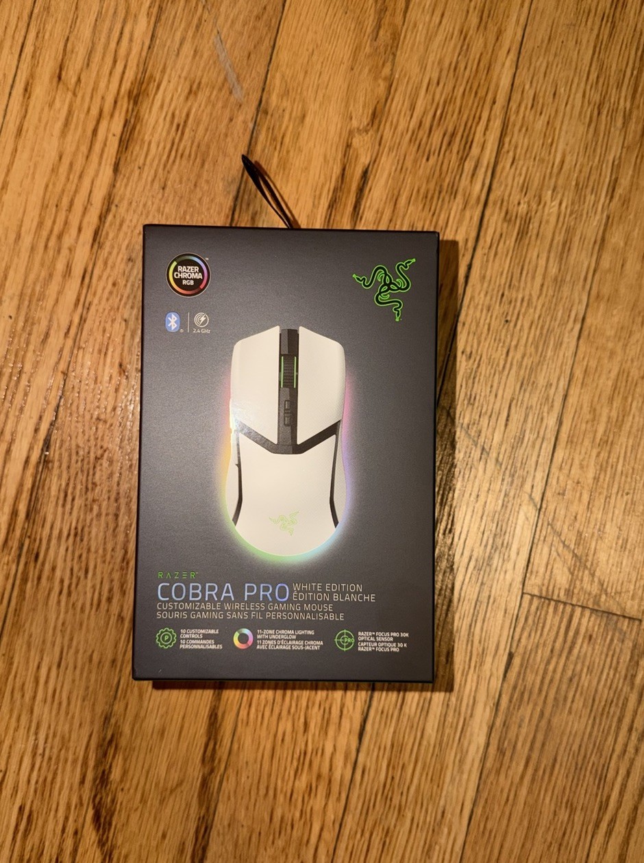 Razer Cobra Pro Wireless Bluetooth Gaming Mouse White Edition