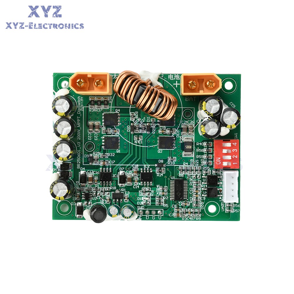 100W MPPT Smart Solar Controller DIP Switch for 12V 24V Energy Storage Systems
