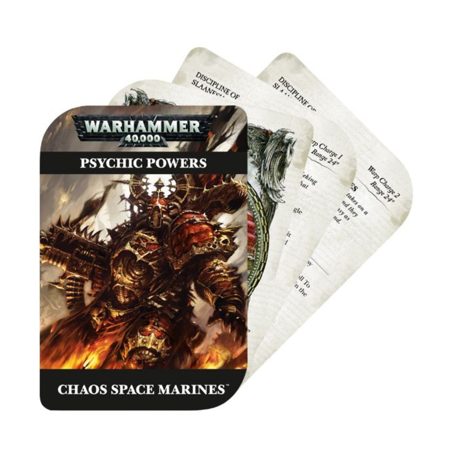 GW 40k Psychic Power Cards - Chaos Space Marines NM