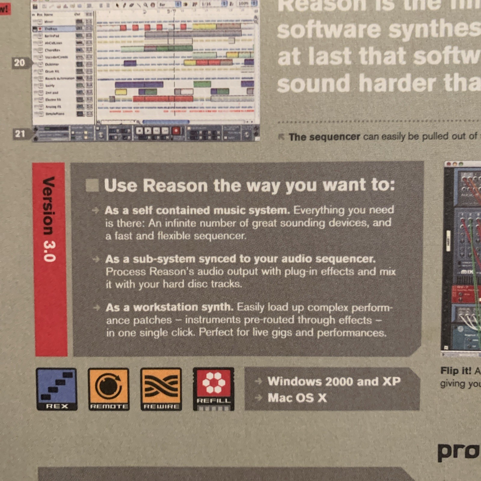 Propellerhead Reason 3.0 for Windows & Mac *Upgrade Pack*