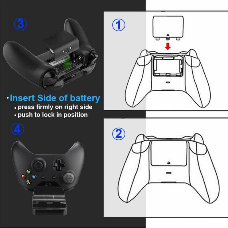 Charging Dock& Rechargeable Battery Pack for Xbox One Xbox Series X|S Controller