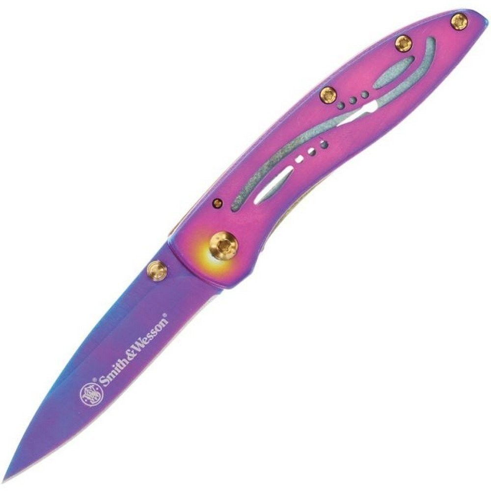 Smith & Wesson Framelock Pocket Knife High Carbon Blade Stainless Handle 1207125