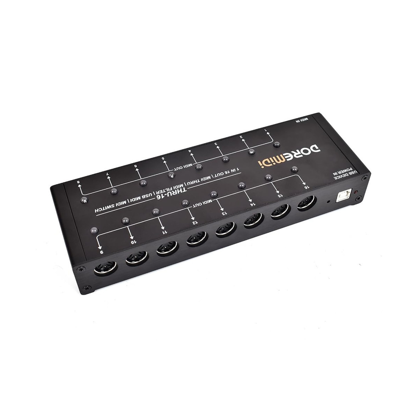 MIDI THRU-16 Box Filter and Switch 1 MIDI input into 16 MIDI outputs and each...