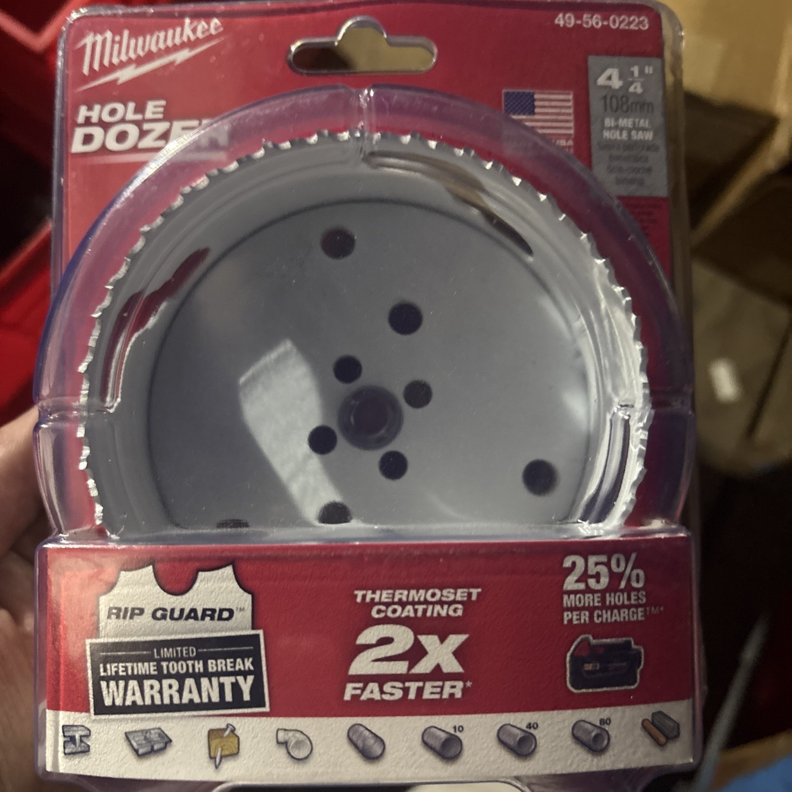 Milwaukee MW-49-56-0223 4-1/4-Inch Ice Hardened Hole Saw