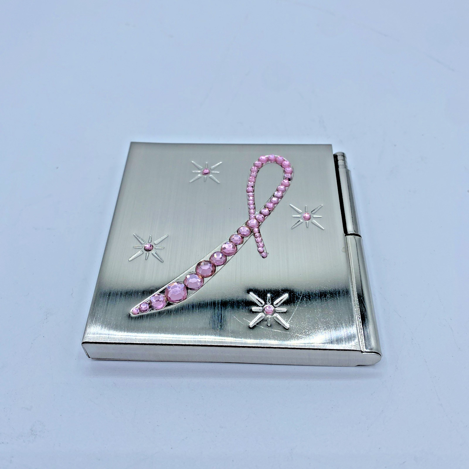 Avon Breast Cancer Foundation Crusade Memo Jotter Compact with Mirror Pad Pen