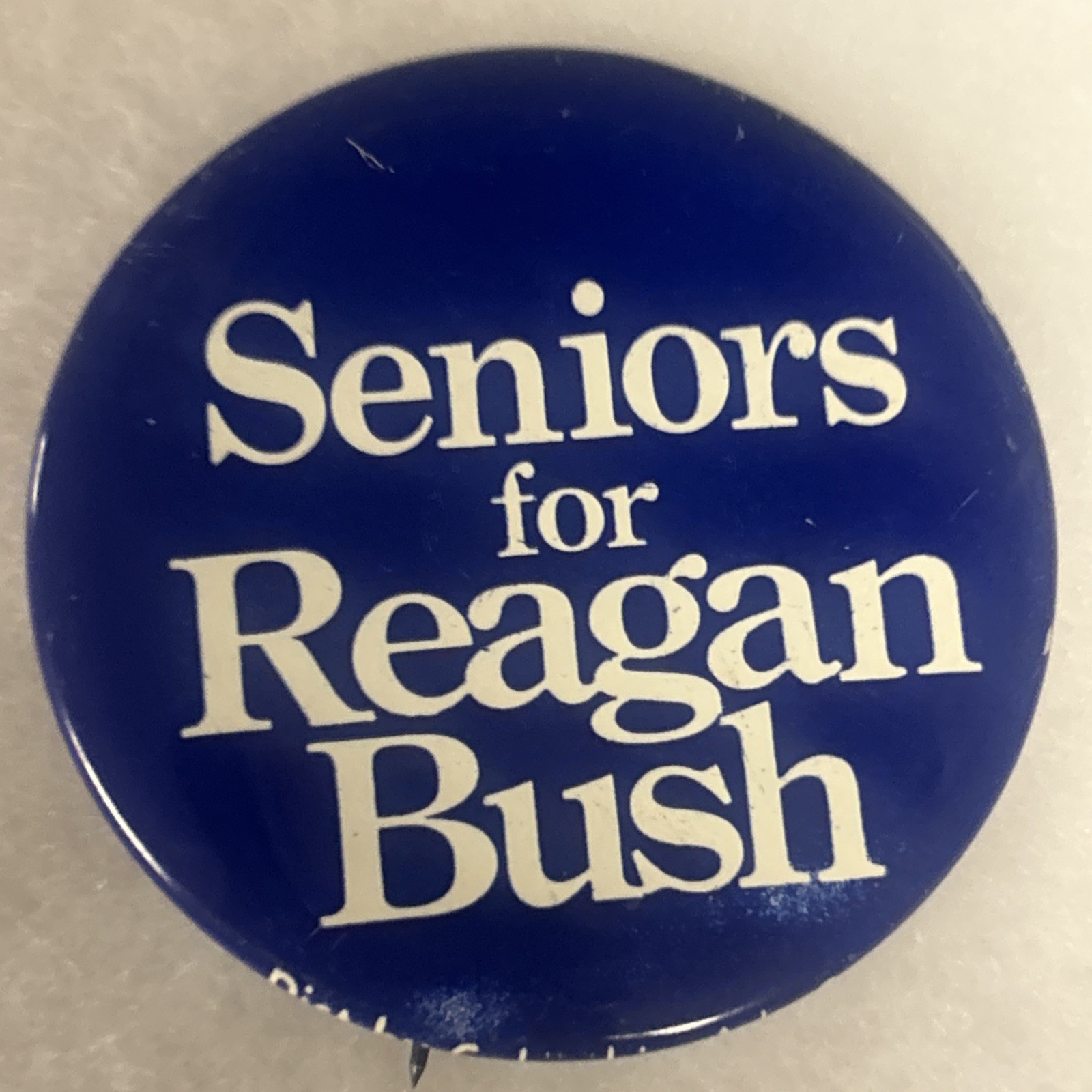 Seniors for Reagan Bush  2 1/4” pinback button pin