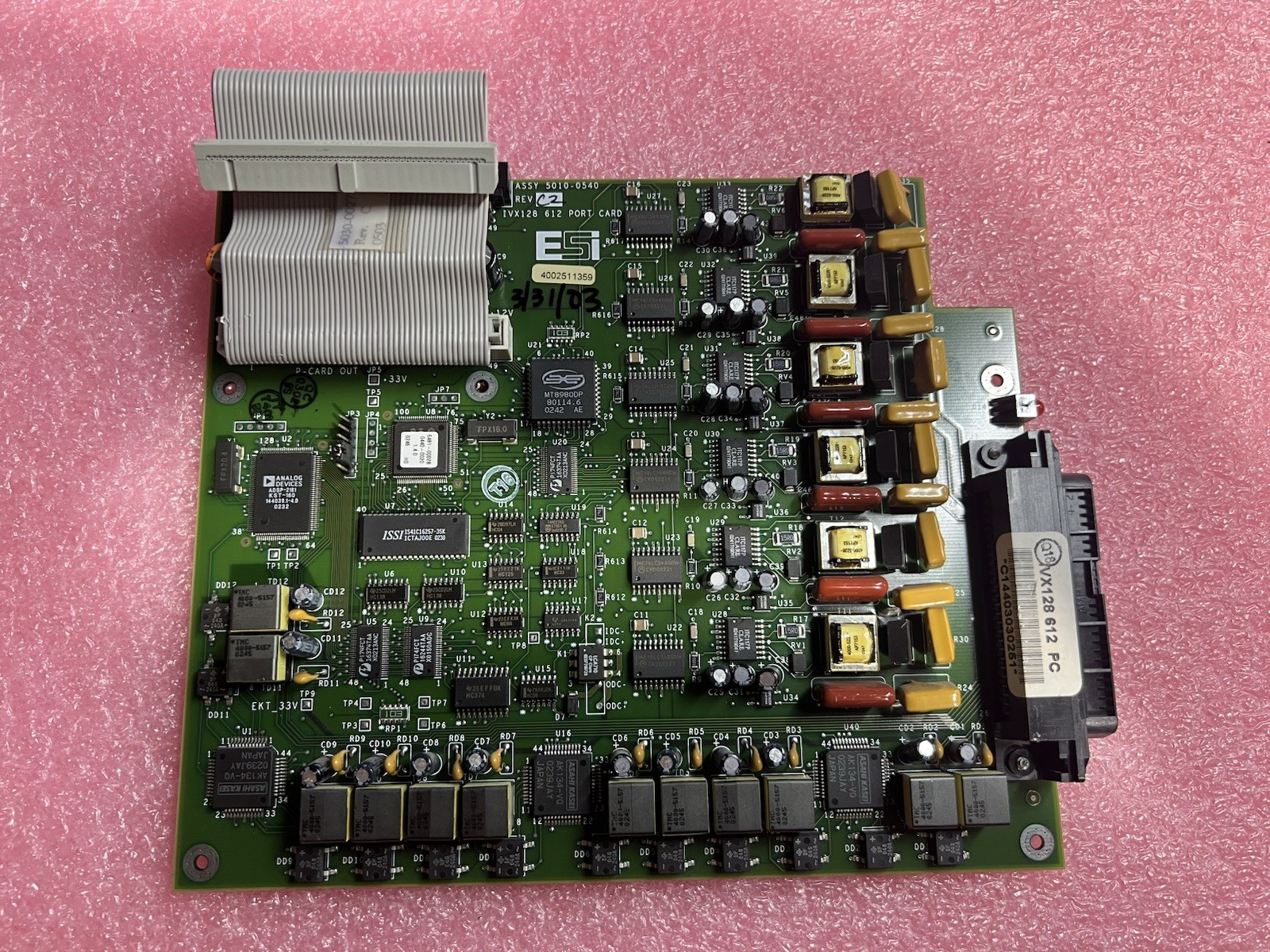 ESI 5010-0540 IVX128 612 PC Port Card w/ Ribbon Cable - Refurbished