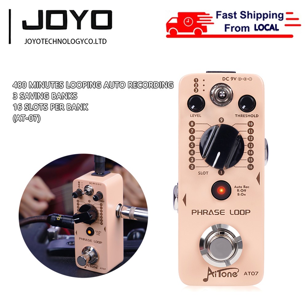 AITONE Pure Looper Effects Pedal with 10min Recording, One-Button Operation