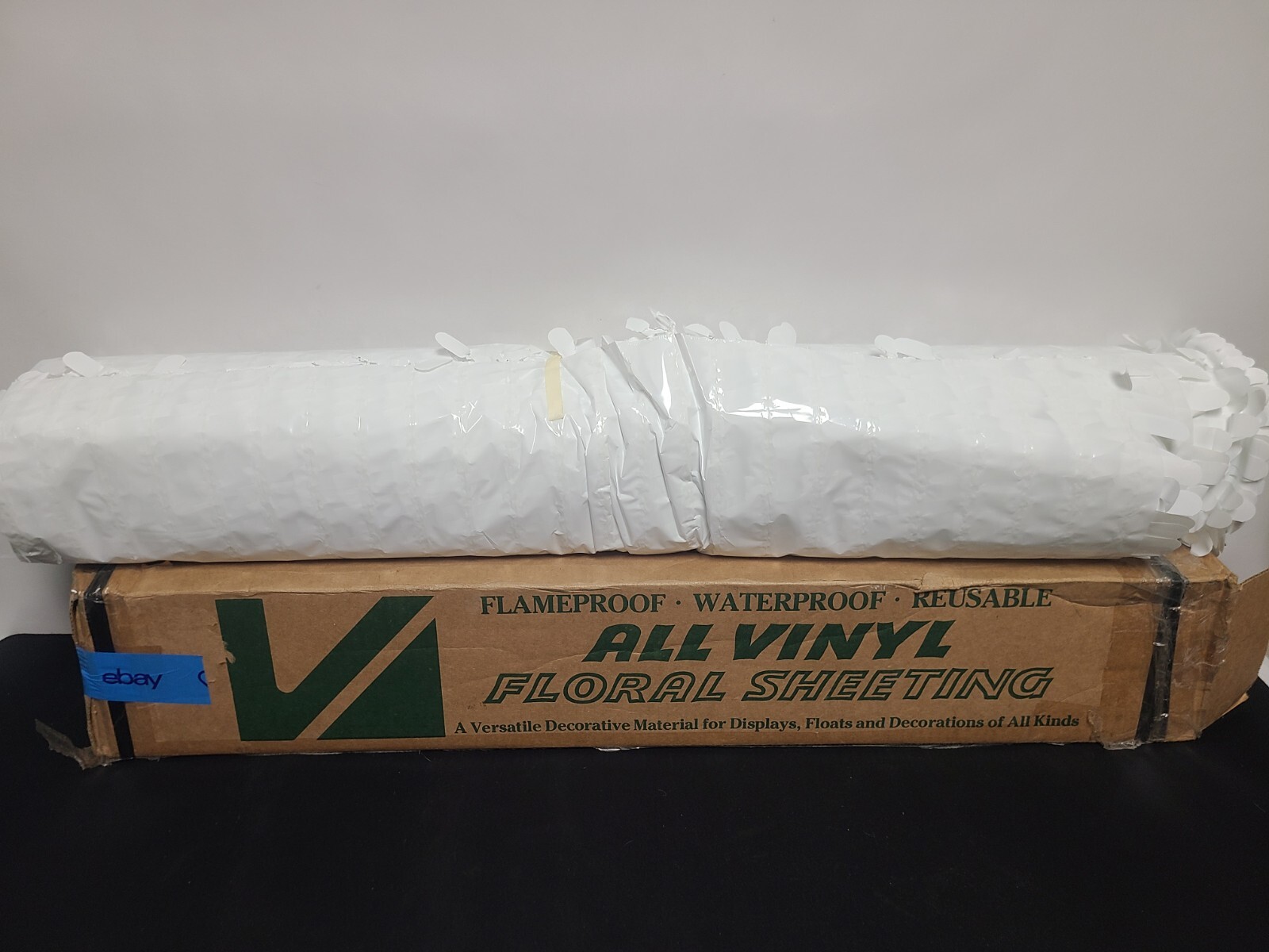 Vinyl Floral Sheeting - 36" 10 yards White 1FSV05WHT New