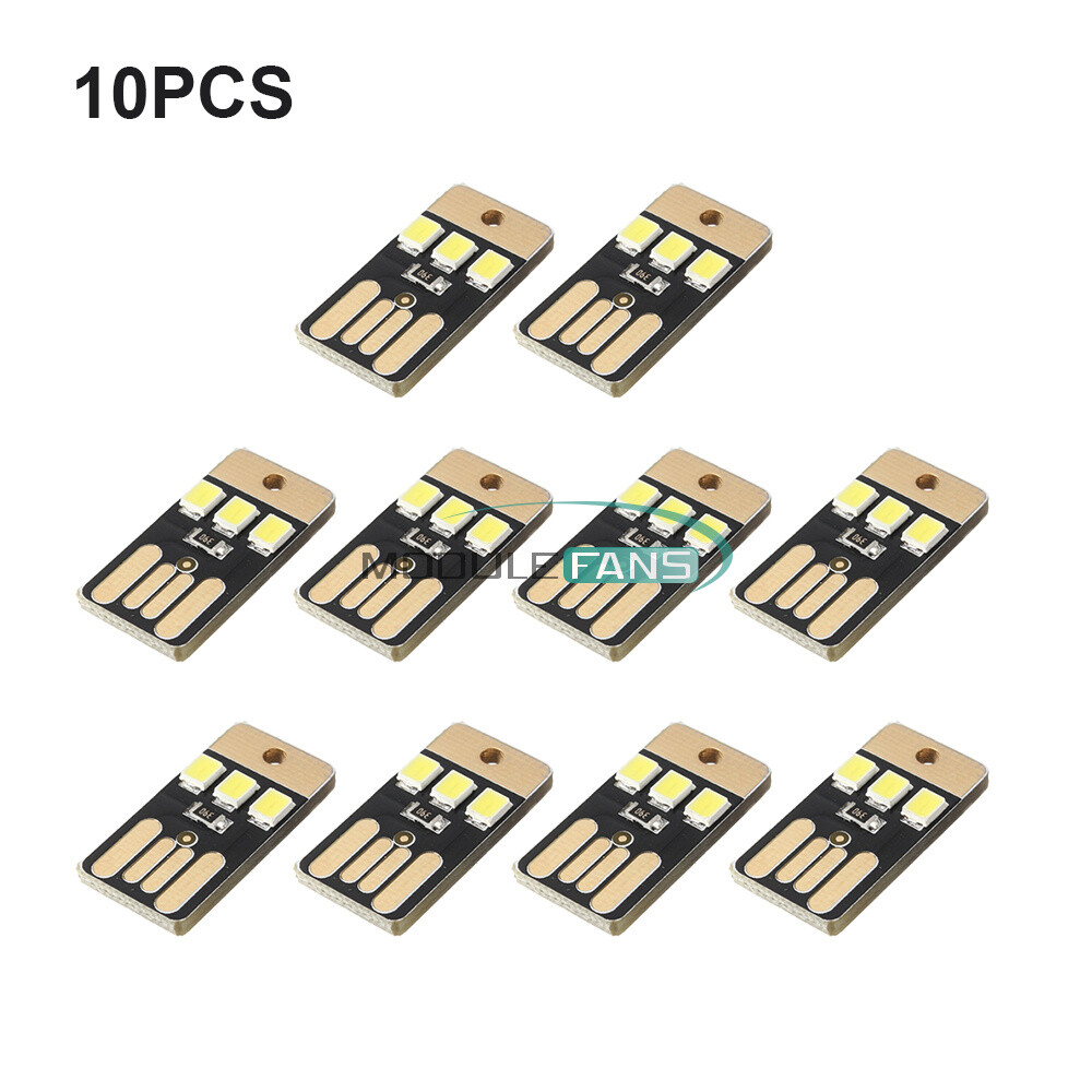 10Pcs Mini 3LED USB Light Lamp Nightlight Camping Outdoor Portable Module For PC