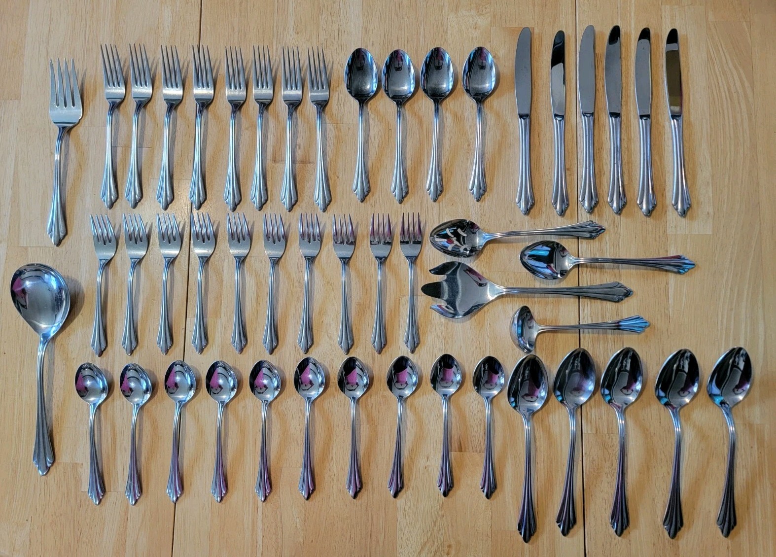 Reed & Barton Sarajevo Stainless Flatware 49 Pc Lot!