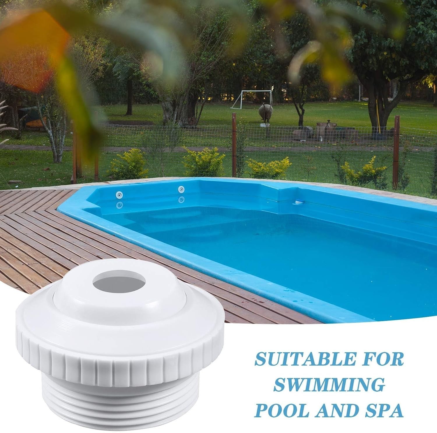 Efficient 1/2 Inch Pool Nozzle with Adjustable Flow - Ideal for Circulation