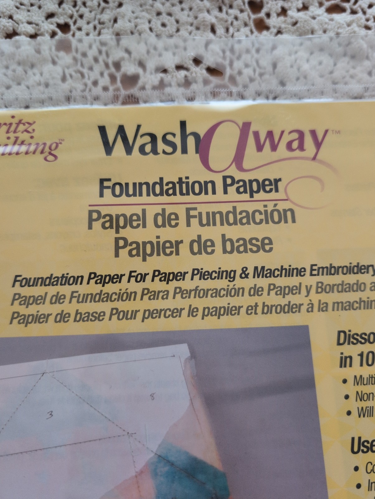 DritZ Quilting Wash Away Foundation Paper