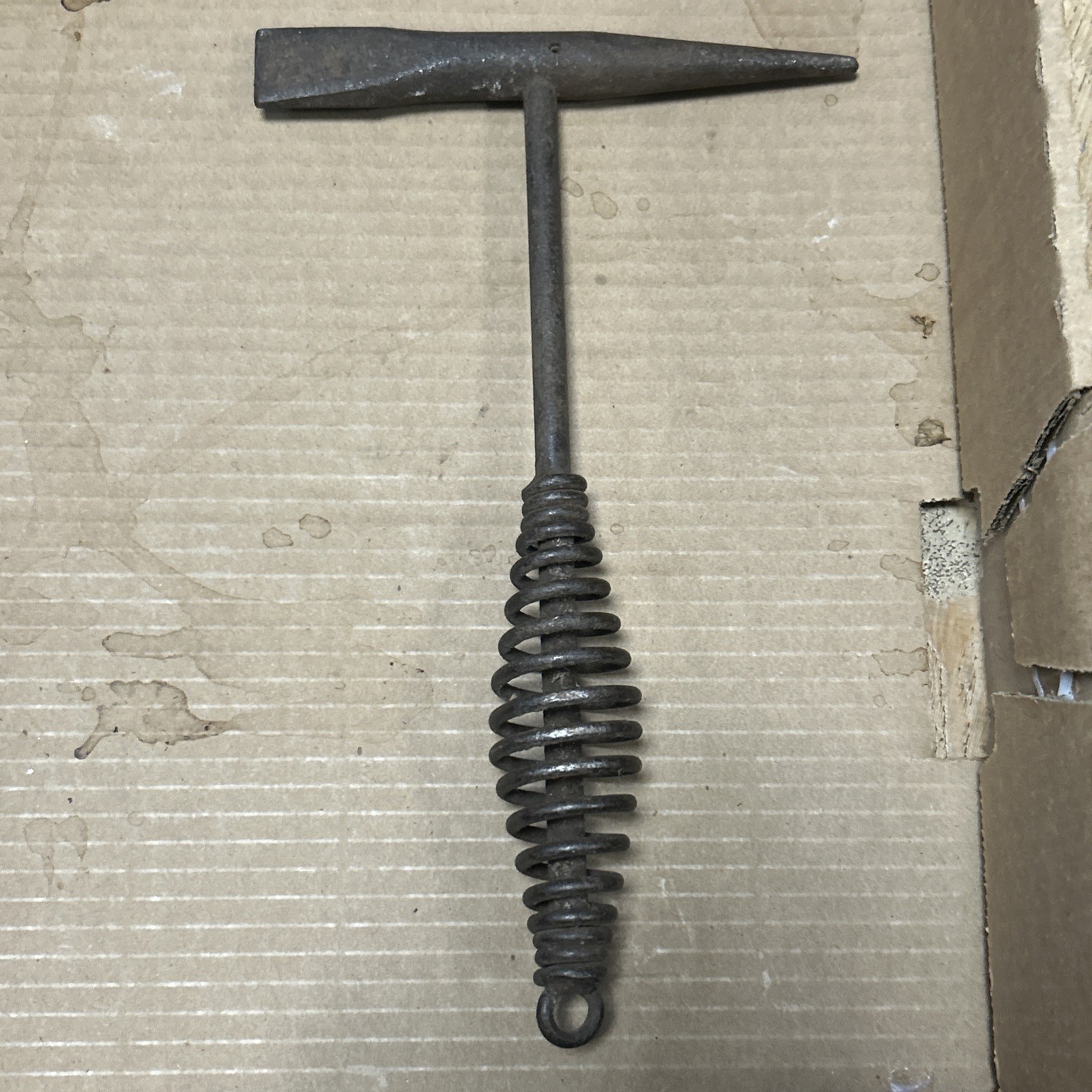 Vintage Atlas Slag Welding Chipping Hammer Spring Handle