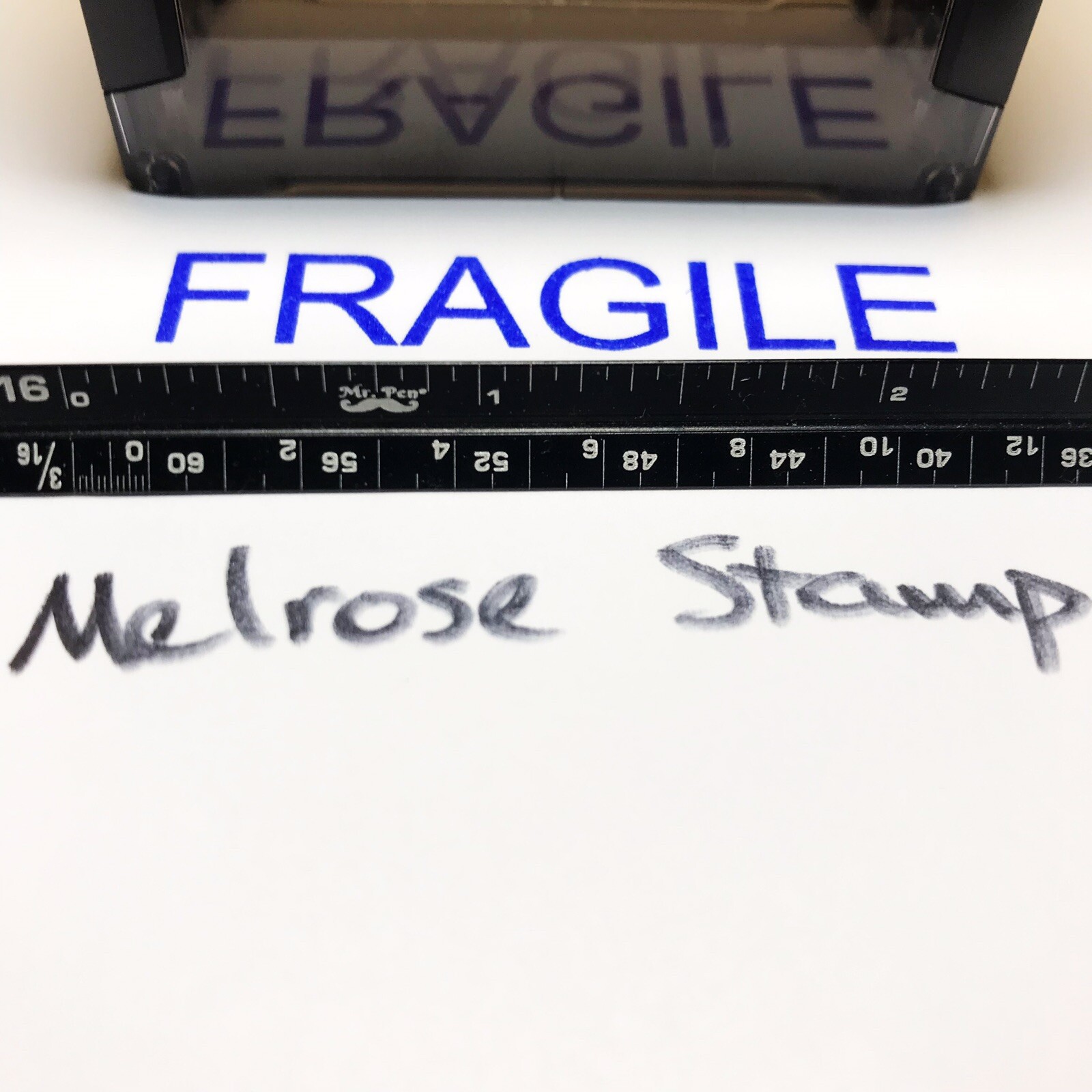 Fragile Rubber Stamp Blue Ink Self Inking Ideal 4913