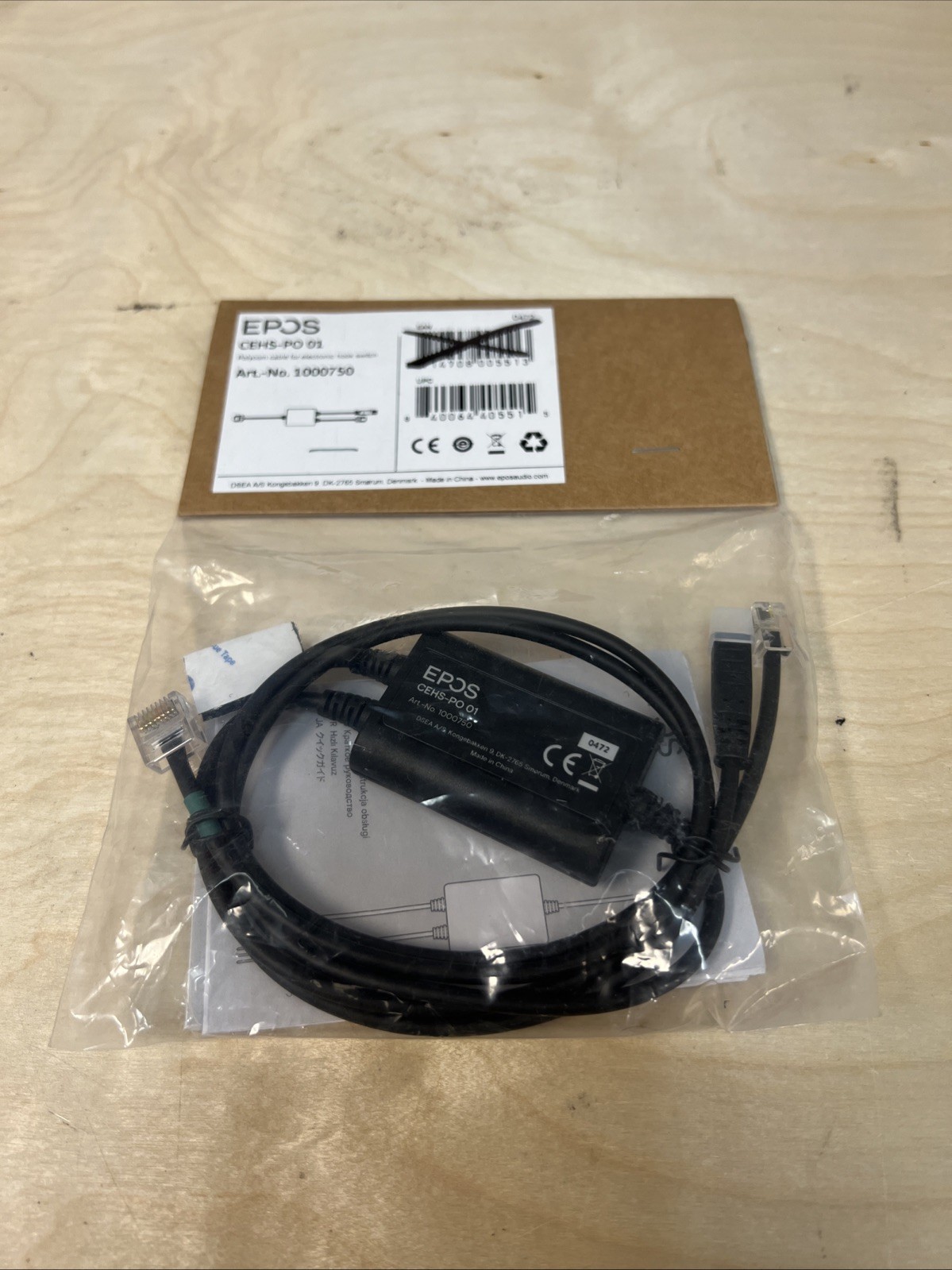 EPOS EHS Cable For Polycom SD Office, Pro 1, 2 - DW OfficeRunner - D10 Headsets