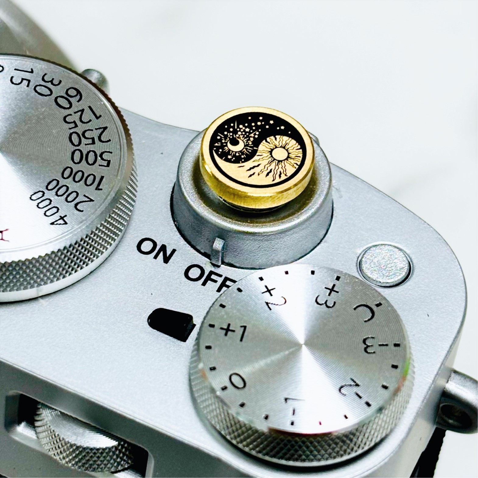 Sun & Moon Camera soft release button - brass strew shutter button universal fit